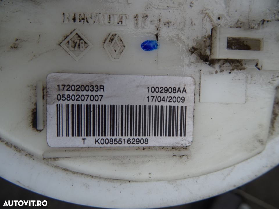 Pompa combustibil din rezervor Renault Megane 3 1.5 DCI din 2010 - 2