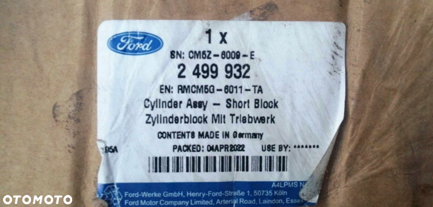 BLOK SILNIKA 1,0 ECOBOOST + wał + tłoki B-MAX C-MAX CONNECT COURIER FIESTA FOCUS MONDEO - 8