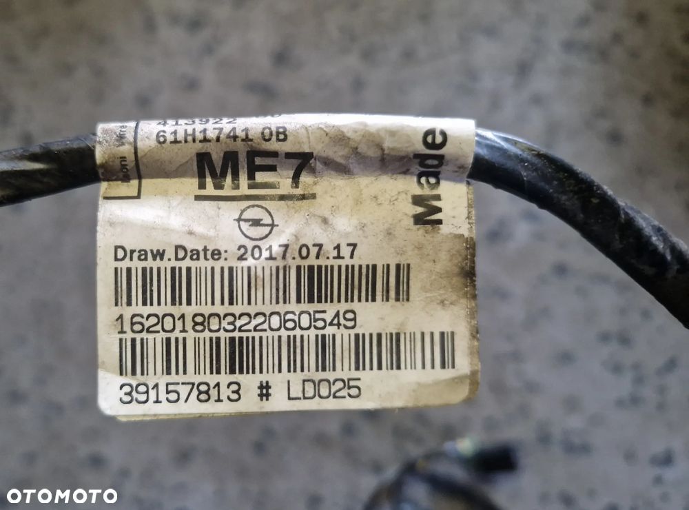 OPEL ASTRA K WIĄZKA INSTALACJA DRZWI PRAWY TYŁ 39157813 - 3