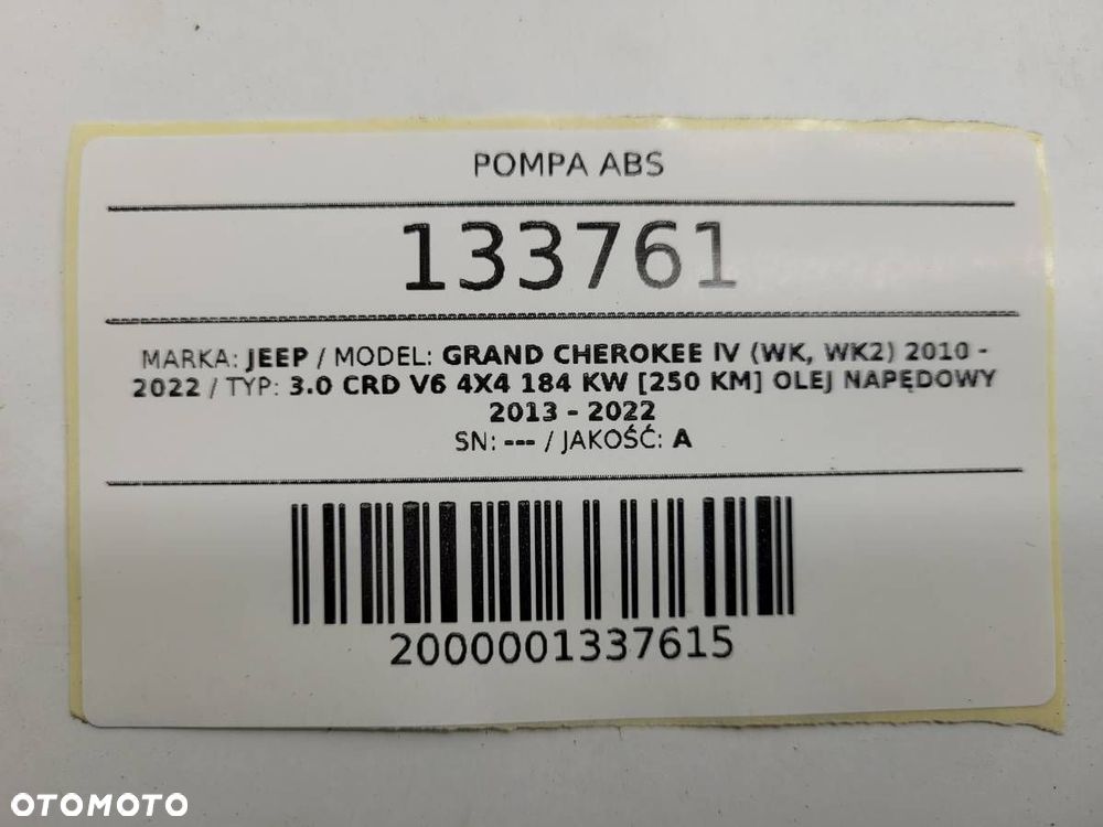POMPA ABS 3.0 D JEEB GRAND CHEROKEE IV WS2 - 11