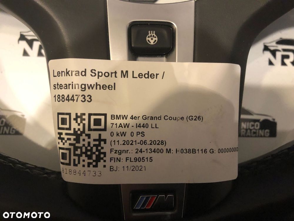 KIEROWNICA M-PAKIET GRZANA ASYSTENT BMW G20 G21 G22 G23 F40 F44 G42 G26 G29 - 9