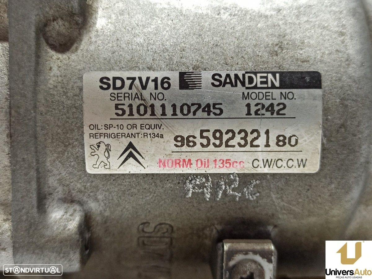 COMPRESSOR DE AR CONDICIONADO PEUGEOT PARTNER (S2) COMBI PLUS - 5