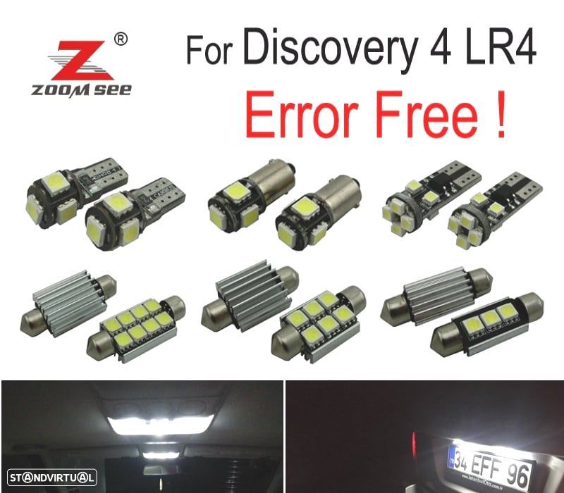 KIT COMPLETO 26 LAMPADAS LED INTERIOR PARA LAND ROVER 4 LR4 10-15 - 1