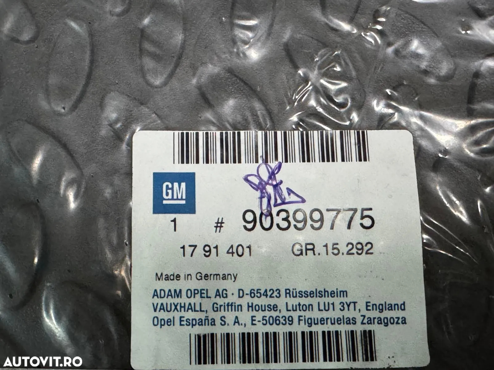 90399775 | Covor Cauciuc Spate | Opel Corsa B - 2