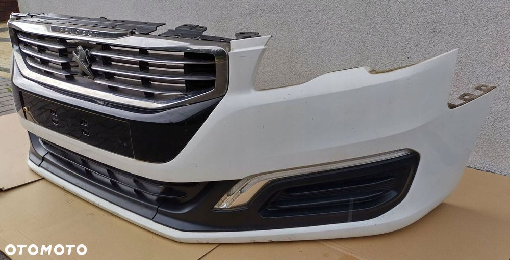 peugeot 508 1 i lift 15-18 zderzak przedni przód kompletny biały ewpb - 10