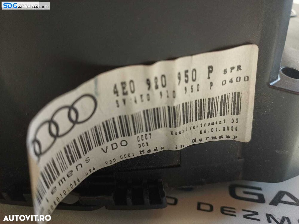 Kit Pornire Ceas Ceasuri Bord ECU Calculator Motor Audi A8 D3 2002 - 2009 Cod 4E0920950P 4E0907401C 0281012281[L0531] [L0533] [L0534] - 3