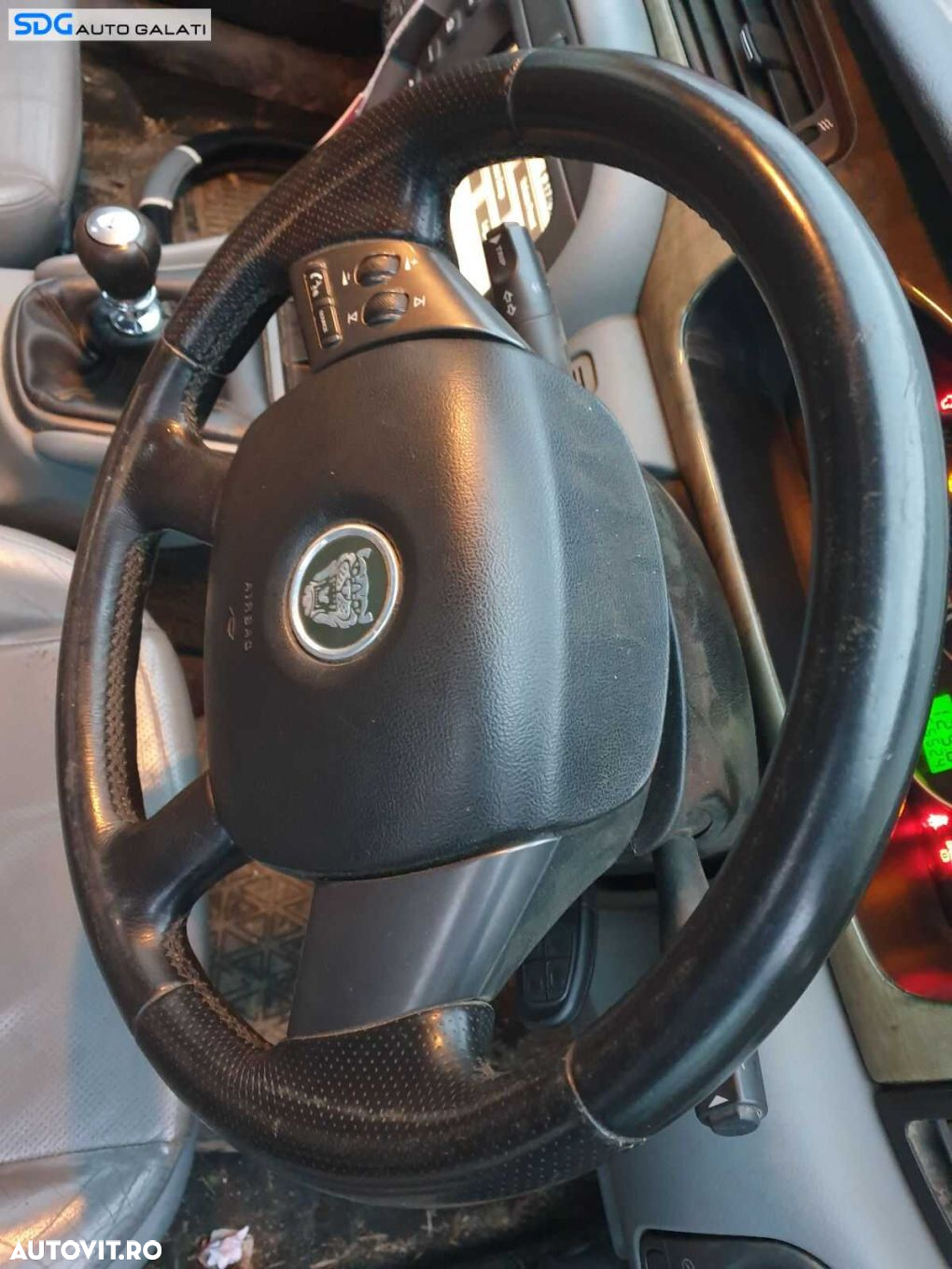 Volan Piele 4 Spite FARA Airbag Jaguar X-Type 2002 - 2009 [0900] - 2