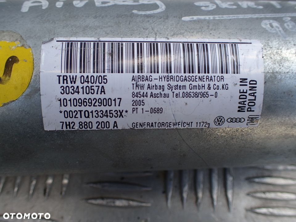 PODUSZKA PASAŻERA VW TRANSPORTER T5 7H1880202A RADOM - 2
