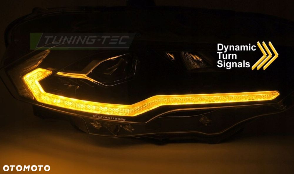 reflektor lampa kpl vland full led neon tuning ford mustang vi 6 lift 18-23 - 8