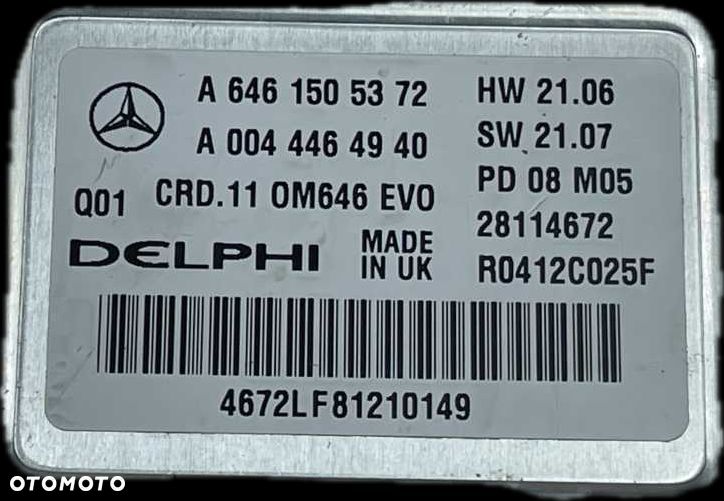 MERCEDES C-KLASA W204 07- STEROWNIK SILNIKA ECU A6461505372 - 4
