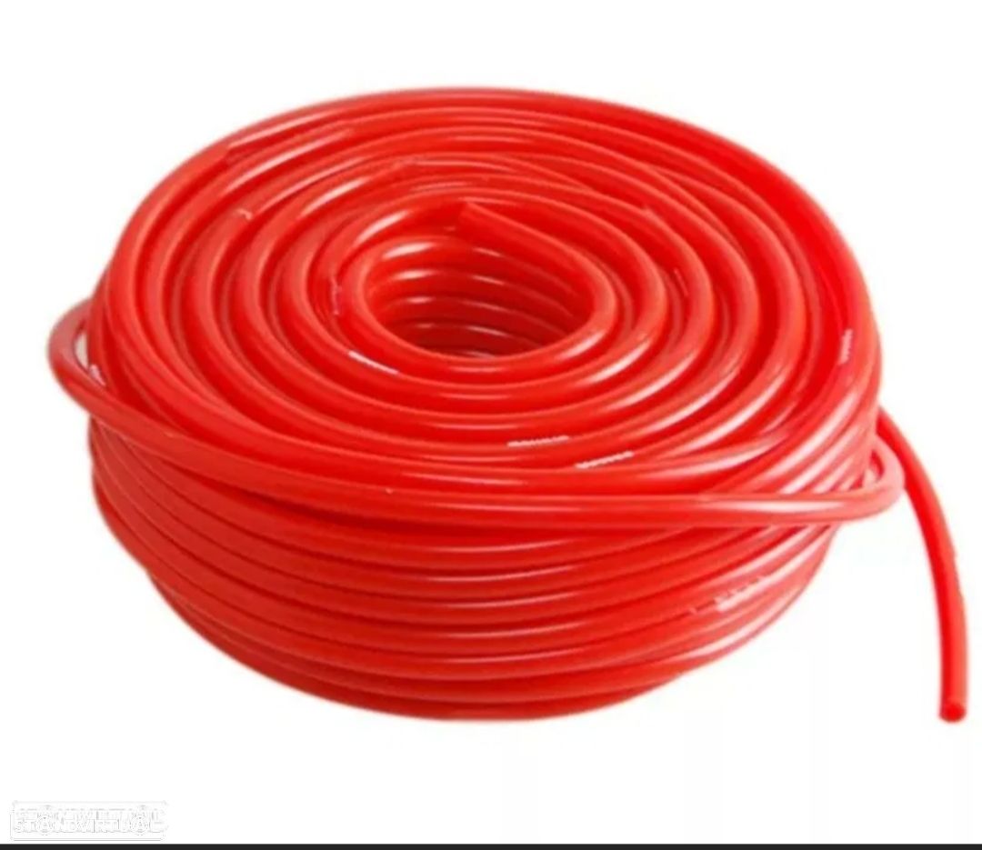5 Metros Tubo Vácuo 3mm Silicone - Vermelho - 1