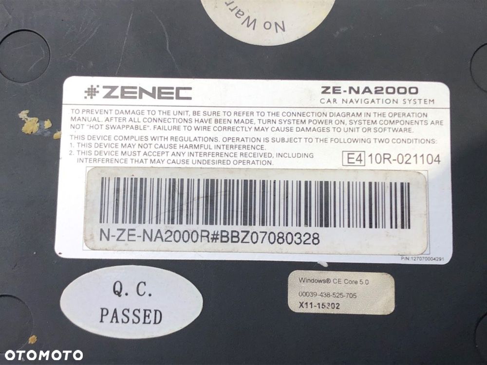 NAWIGACJA GPS ZENEC  VW GOLF V (1K1) 2003 - 2010 1.9 TDI 77 kW [105 KM] olej napędowy 2003 - 2008 - 4