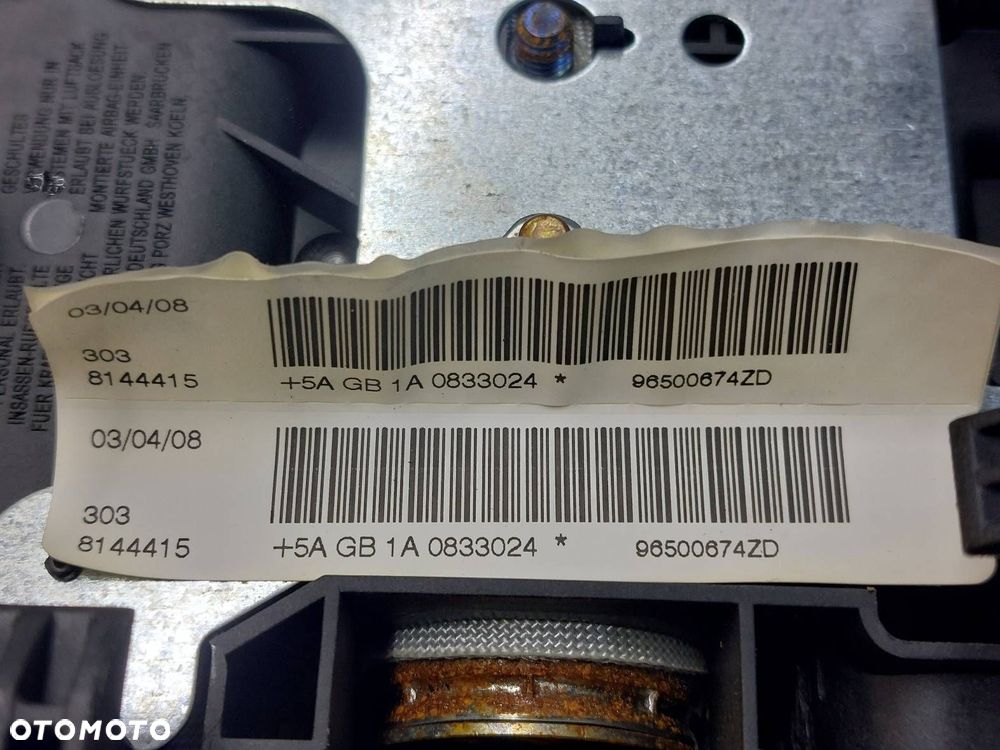 KIEROWNICA + PODUSZKA PEUGEOT 207 I 96500674ZD - 7