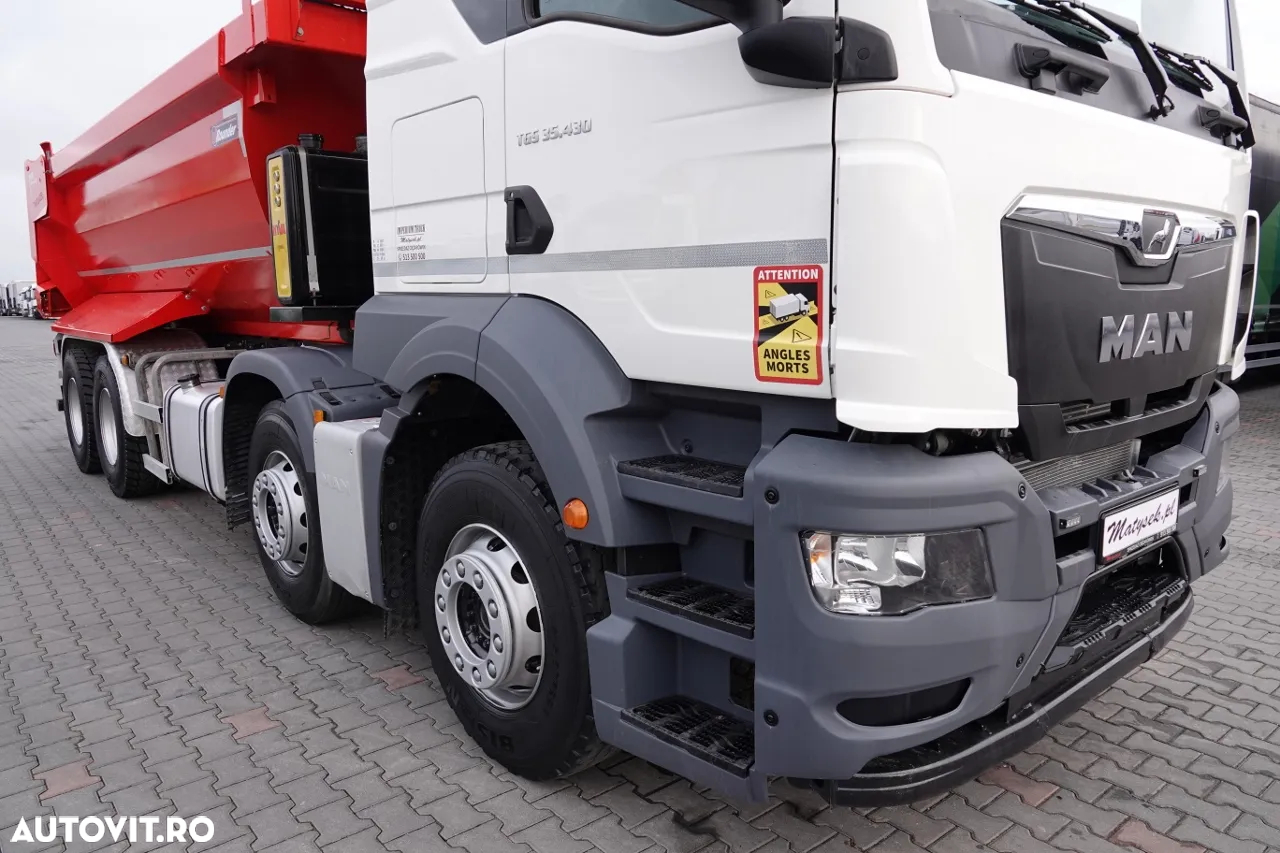 MAN TGS 35.430 / 8X4 / BASCULANĂ SPATE / HYDROCLAP / PNEURI 100% / 2022 / 109.000 PLN KM - 9
