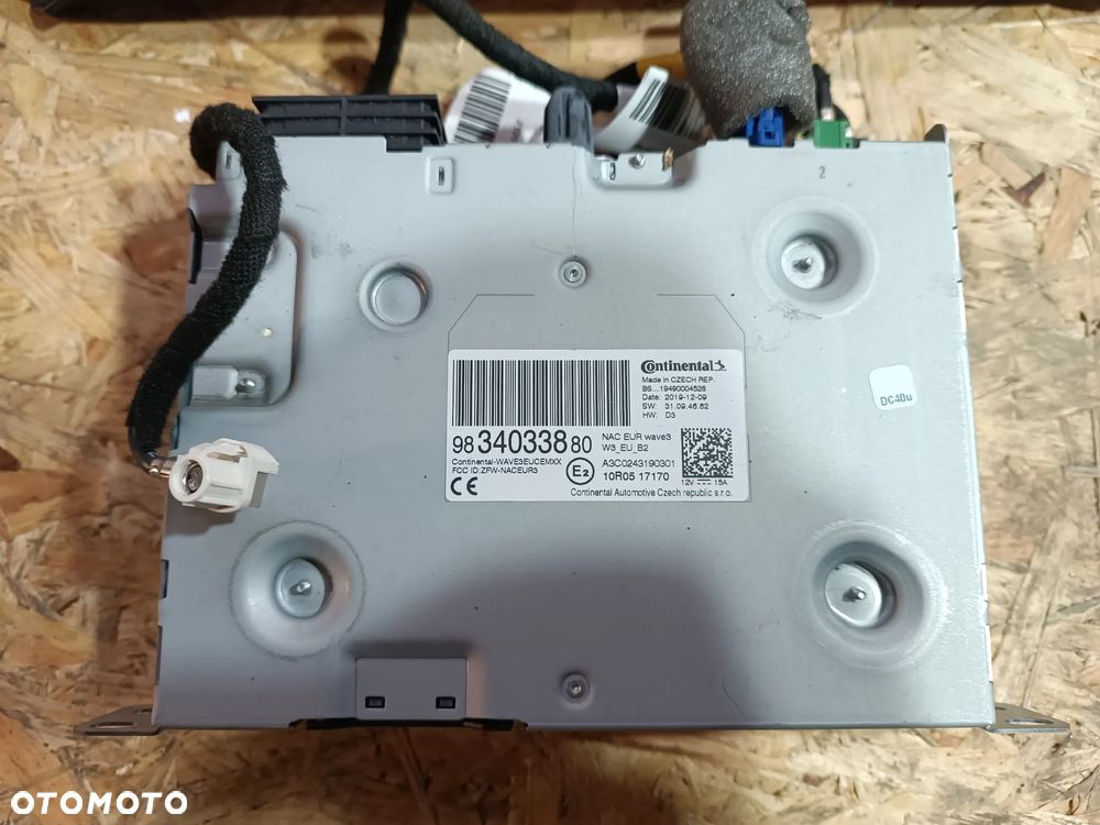 RADIO NAWIGACJA GPS WYŚWIETLACZ 9834033880 PEUGEOT EXPERT III JUMPY III PROACE - 3