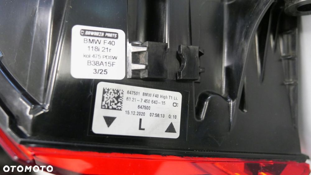 bmw f40 lampa lewy tył lewa tylna w błotnik w klapę 7450643 7450651 - 4