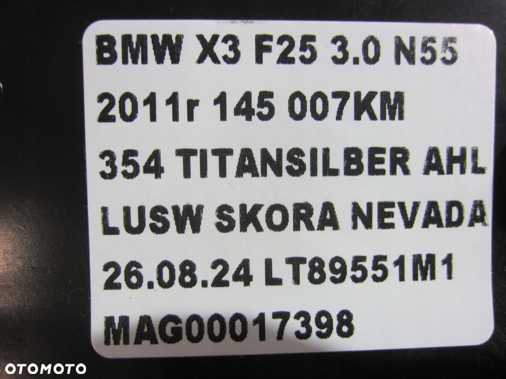 BMW X3 F25 F26 X4 PODUSZKA KIEROWCY KOLANOWA AIRBAG 9214573 72129214573 - 7