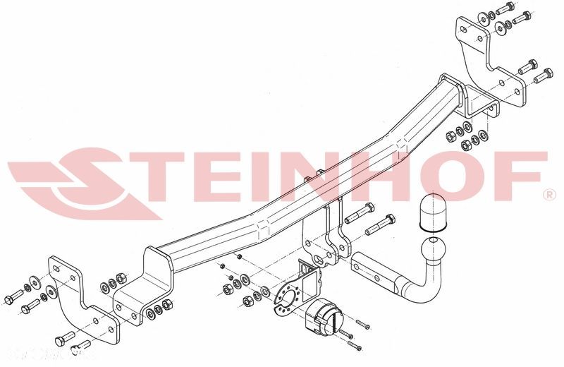 Hak Holowniczy + MODUŁ 7PIN  do Citroen C2 3 drzwi od 2005 do 2010 - 2