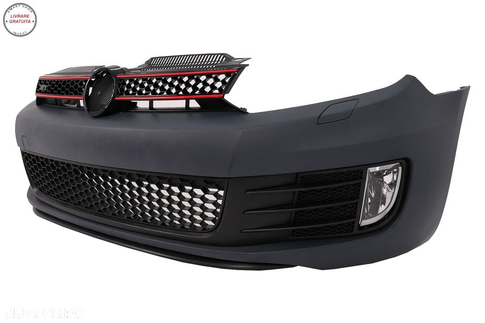 Bara Fata cu Faruri LED U Design cu Strip Rosu semnal dinamic VW Golf VI 6 (2008-2- livrare gratuita - 3