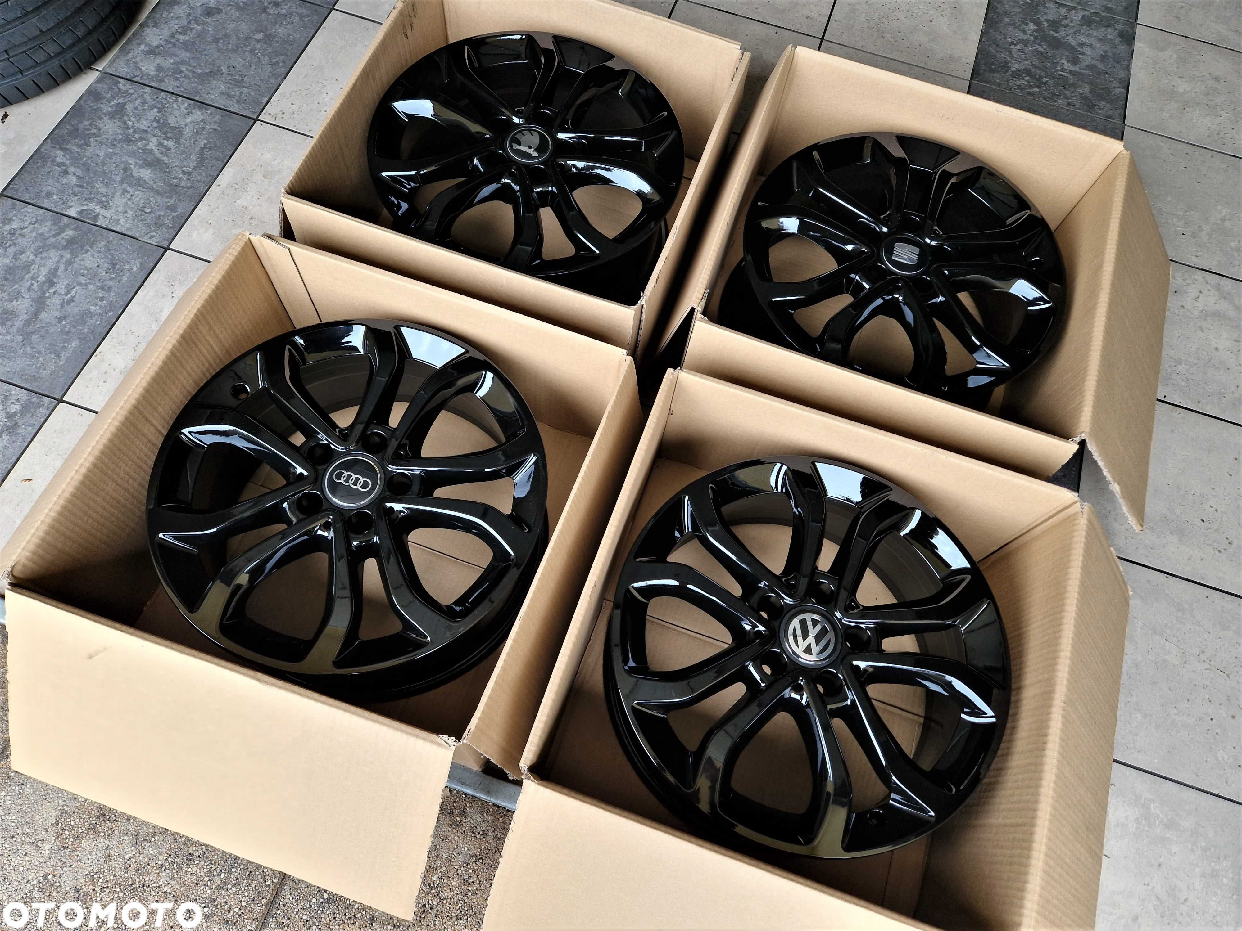 Alufelgi 17 5x112 Czarne VW Audi Seat Skoda Mercedes Oryginalne ! 476# - 6