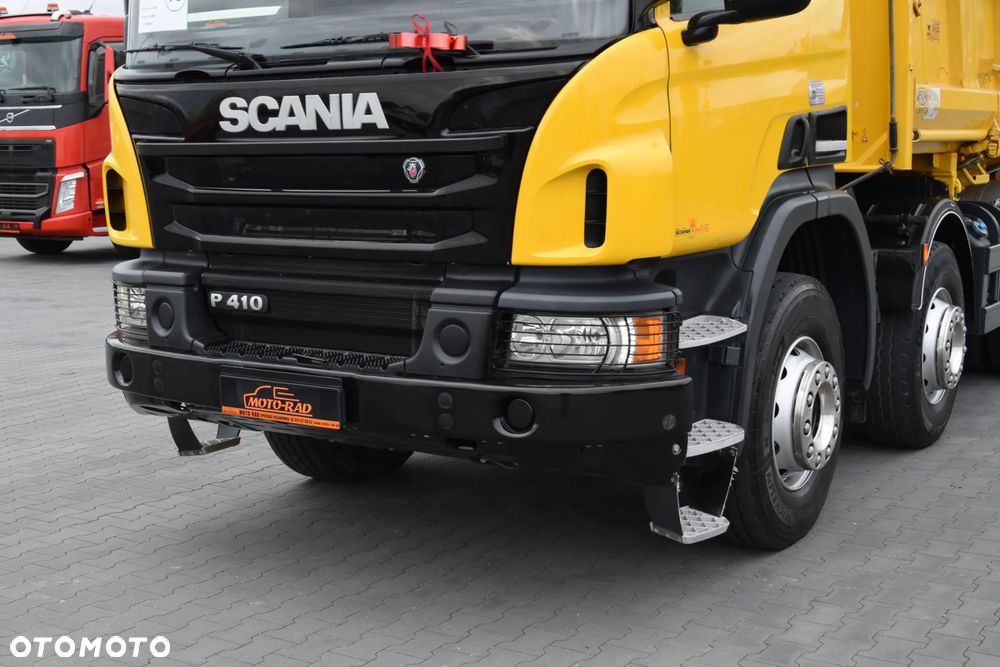 Scania P410 / 8x4 / EURO 6 / WYWROTKA / HYDROBURTA / AUTOMAT / KAMERA COFANIA / NAWIGACJA / HAK / NISKI PRZEBIEG / SERWISOWANY / SPROWADZONY - 9