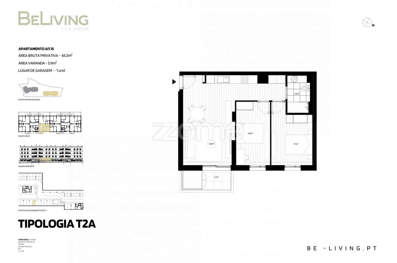 T2 | BeLiving Vila Jardim – Vila das Aves, Santo Tirso - Grande imagem: 2/15