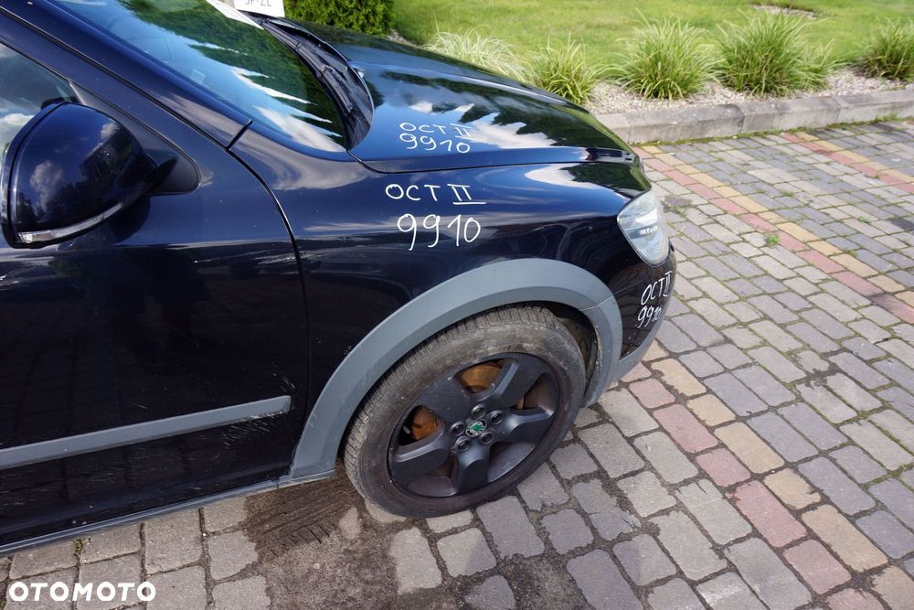 MASKA ZDERZAK BŁOTNIKI LAMPY OCTAVIA II 1Z5 LIFT 9910 SCOUT XENON UK SKODA 2008-2013 CZARNY PRZÓD KOMPLETNY - 16