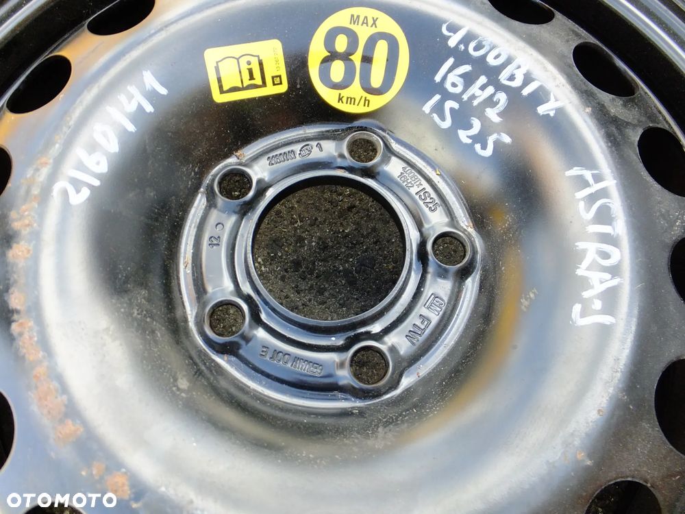 koło dojazdowe 16'' opel astra J IV 2010r 5x115 - 3