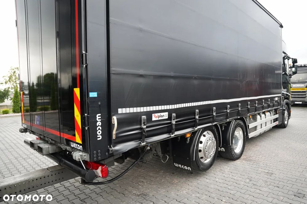 Scania S 500 / ZESTAW TANDEM 120 M3 / PRZEJAZDOWY / FIRANKA / 7,7 M + 7,7 M / WECON / OŚ PODNOSZONA / - 18