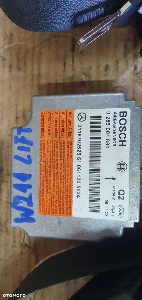 Konsola AIRBAG pasy poduszki sensor Mercedes E-Klasa W211 Lift - 13