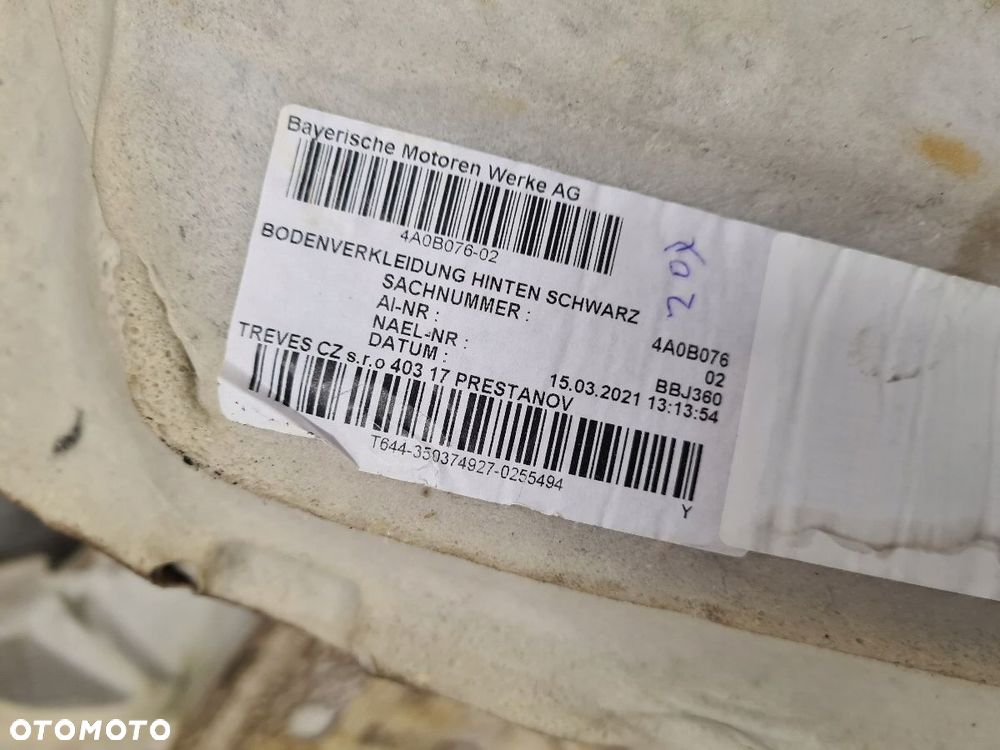 BMW F44 PODŁOGA WYKŁADZINA PRZÓD TYŁ 4A0B061 4A0B076 KOMPLET - 5