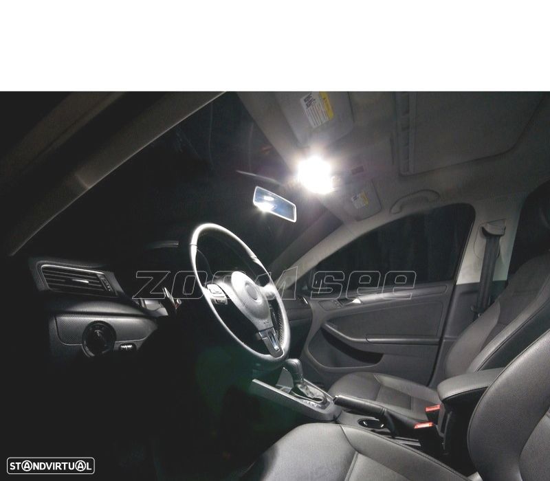 KIT COMPLETO 13 LAMPADAS LED INTERIOR PARA VOLKSWAGEN VW JETTA 6 MK6 MK VI SEDAN 11-18 - 5