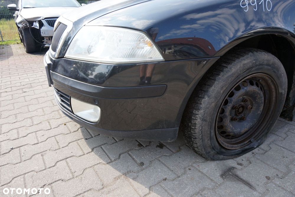 MASKA ZDERZAK BŁOTNIKI LAMPY OCTAVIA II 1Z3 9910  SKODA 2004-2008 CZARNY PRZÓD KOMPLETNY - 29