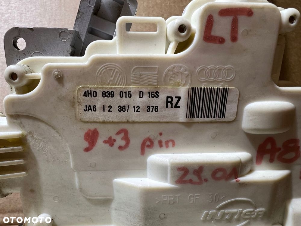 audi a8 d4 zamek dociąg drzwi lewy tył 9+3 pin 4h0839015d 4f0837059 - 5