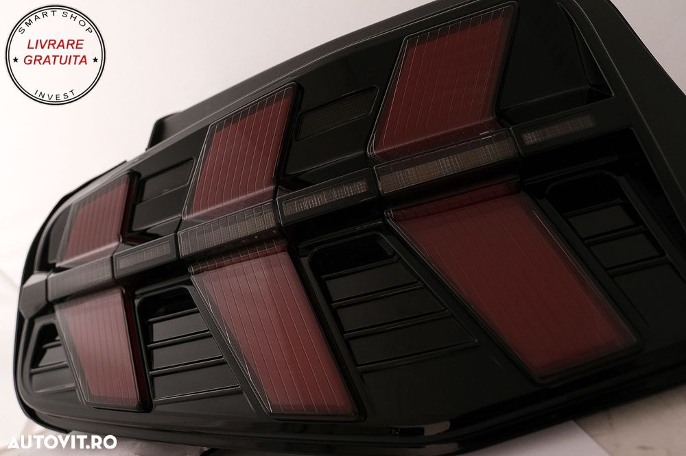 Stopuri Full LED Ford Mustang V Pre-Facelift (2010-2012) Fumuriu 7 moduri Dinamic- livrare gratuita - 8