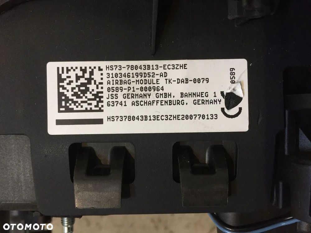 KOMPLET PODUSZEK AIR BAG KIEROWNICA DESKA KOLANOWA FORD MONDEO MK5 ORYGINAŁ - 6