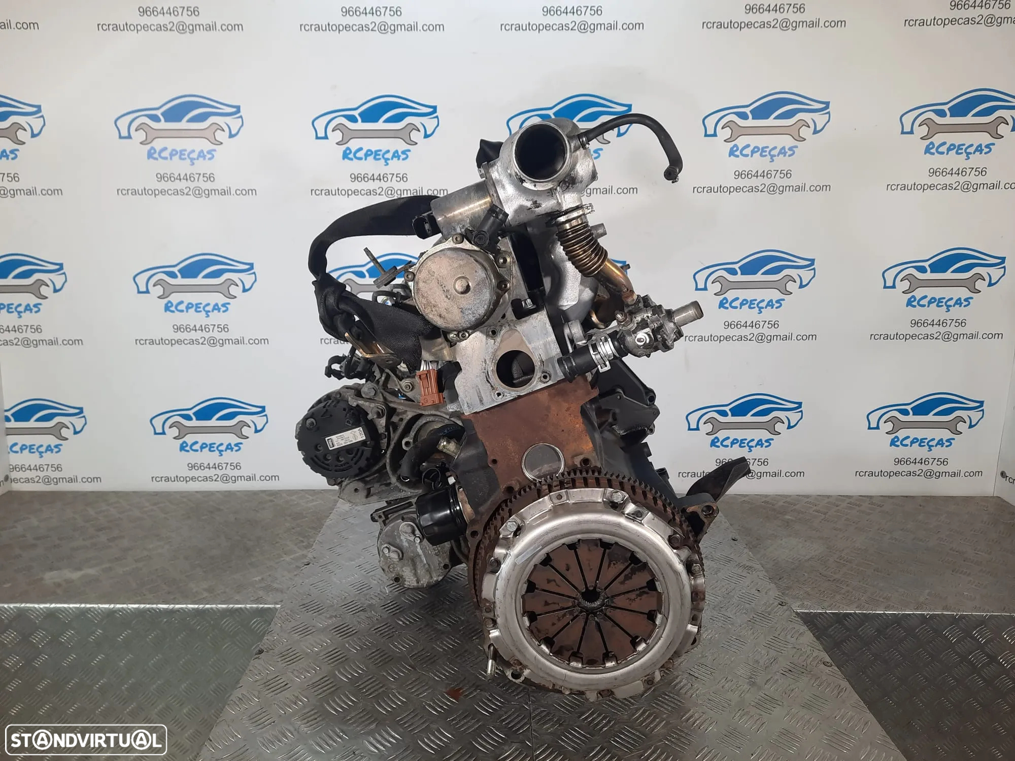 MOTOR COMPLETO 1.9 DCI 8V 102CV F9QK732 F9Q732 RENAULT SCÉNIC I 1 MK1 MOTOR ARRANQUE ALTERNADOR BIMASSA COMPRESSOR EMBRAIAGEM BOMBA DIRECAO INJETORES - 7