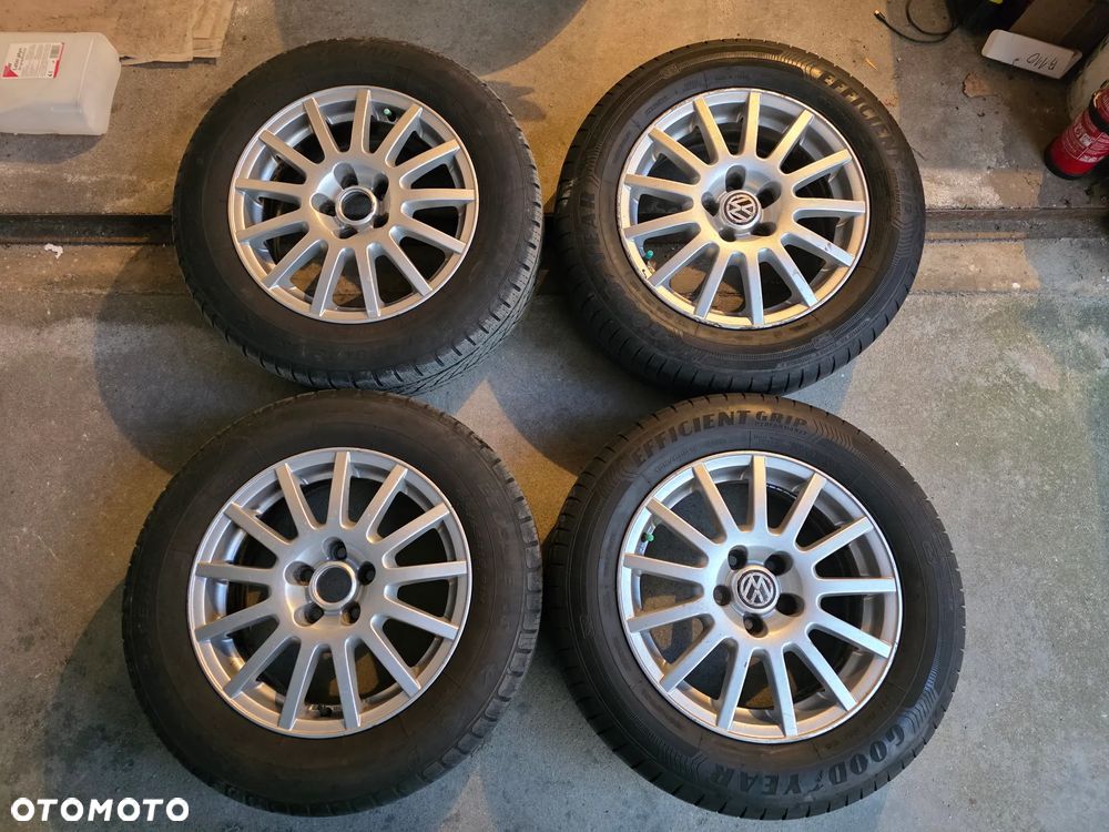 5x100 15" VW Golf Bora Skoda Roomster inne VAG 195/65/15 Lato Komplet Alu - 1