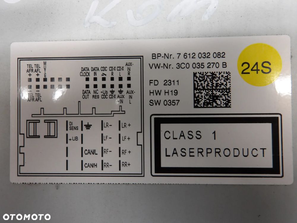 VW GOLF VI KOMBI 08-16 1.6 TDI RADIO 3C0035270B - 2