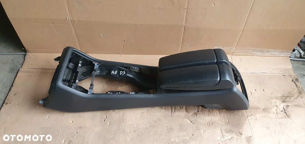 Tunel środkowy podłokietnik skóra skórzany telefon Audi A8 D3 4E0863241D 4E1035747 - 4