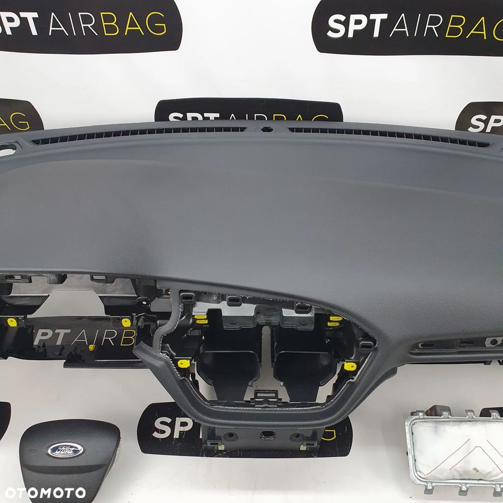 FORD FIESTA MK8 8 DESKA ROZDZIELCZA KONSOLA KOKPIT PULPIT PODUSZKI AIRBAG AIR BAG PASY KIT SET - 3
