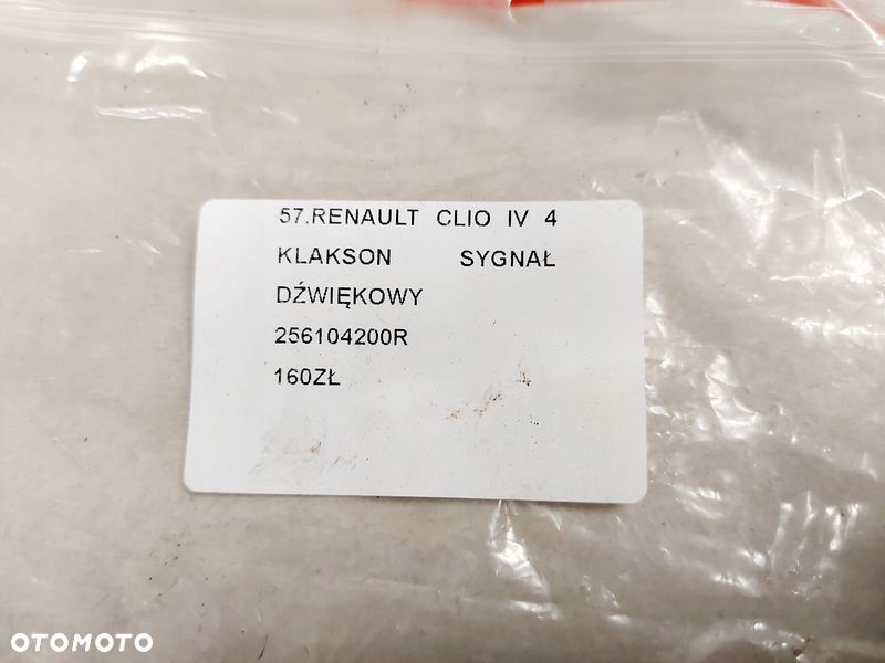 renault clio iv 4 klakson sygnał dźwiękowy 256104200r - 7