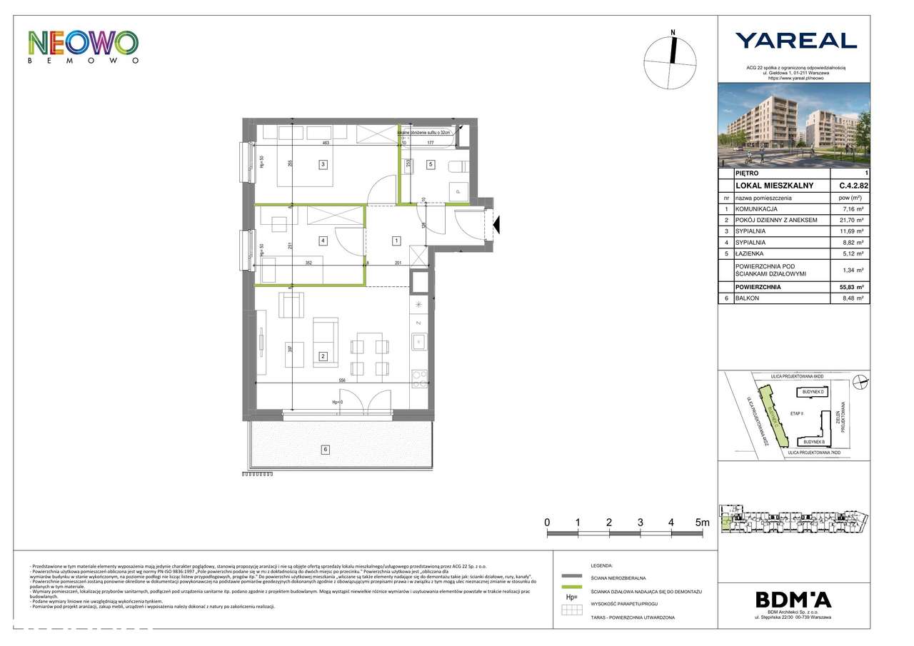 3-pokojowe mieszkanie 55m2 + balkon Bez Prowizji - Pełny obrazek: 2/8