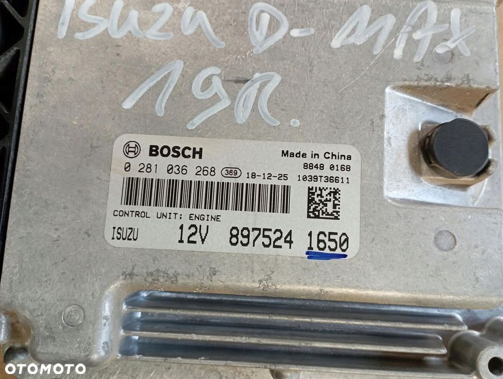 ISUZU D-MAX II 2 1.9 DDI STEROWNIK KOMPUTER SILNIKA 8975241650 - 2