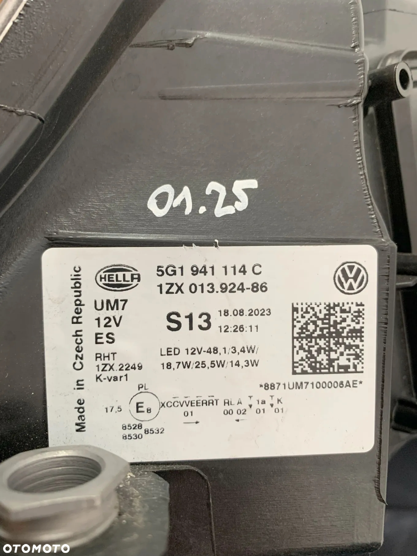 Volkswagen Golf 7 VII R FL 17r LED Reflektor prawy lampa prawa 2017 VW - 6