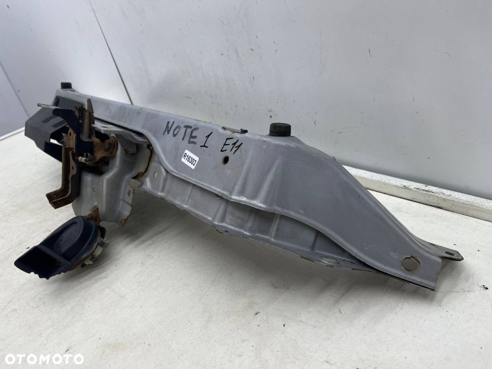 Pas przedni Nissan Note I E11 06-12r. wzmocnienie górne pasa maski oryginalne zamek - 7