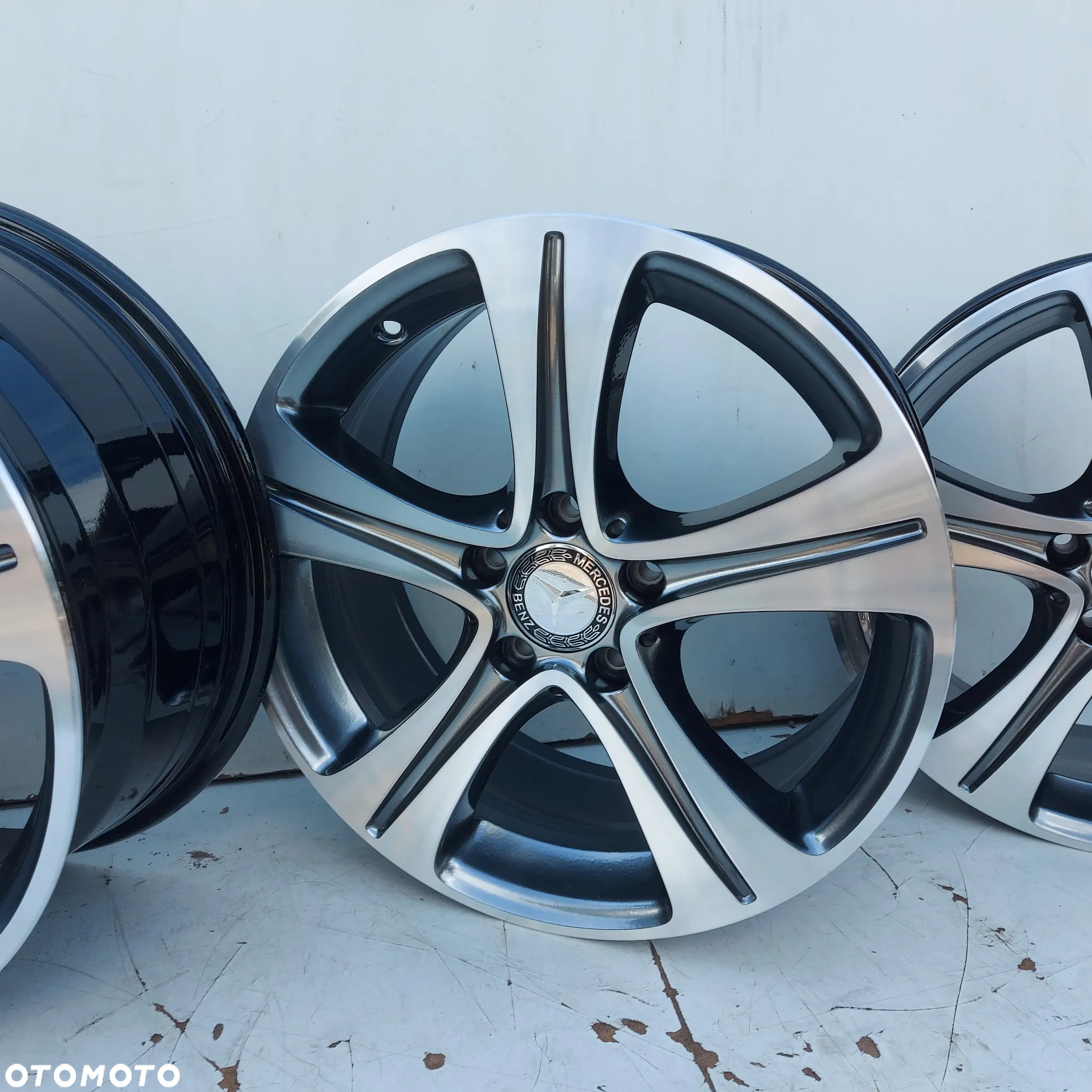 FELGI 17 KOMPLET IDEALNE MERCEDES E W213 W238 CLS W257 C W205 VITO W447 GLC W253 ORYGINAL DEMONTAZ 2134011200 7.5JX17 ET40 FELGA 5X112 SHADOWLINE - 7