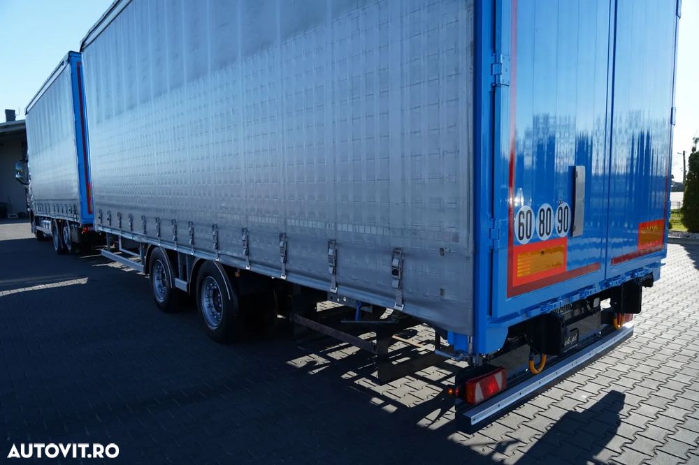 Volvo FH 460 / TRAVEL TANDEM / 120 M3 / AER CONDIȚIONAT PARCARE / AXĂ RIDICATĂ ȘI DE DIRECȚIE / PODEA REZISTENTĂ / + REMORCĂ FRUEHAUF 8,10 M / SAF / - 14