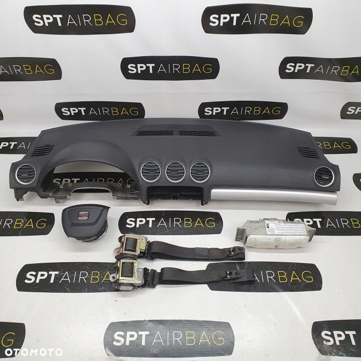 SEAT EXEO DESKA ROZDZIELCZA KONSOLA KOKPIT PULPIT PODUSZKI AIRBAG AIR BAG PASY KIT SET - 1