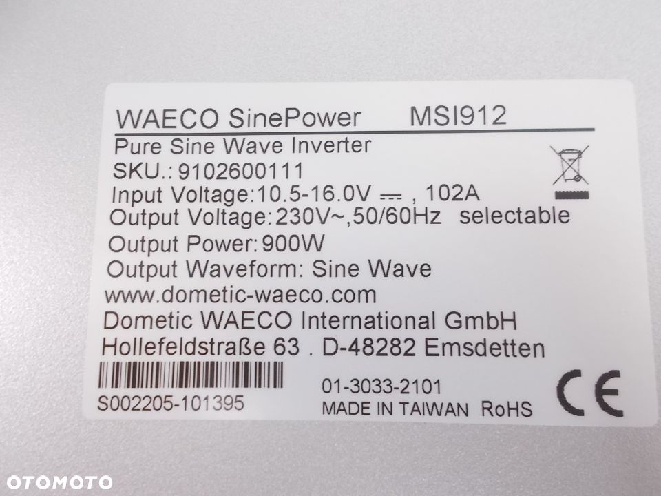 Przetwornica Dometic KAMPER sinus WAECO  SinePower MSI 912 900W - 4